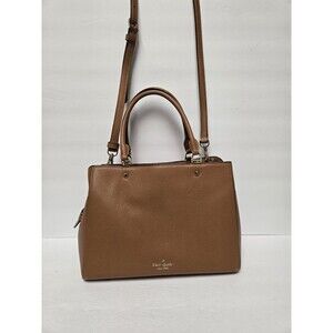 KATE SPADE NY Leila pebbled leather triple compartment satchel crossbody - Black